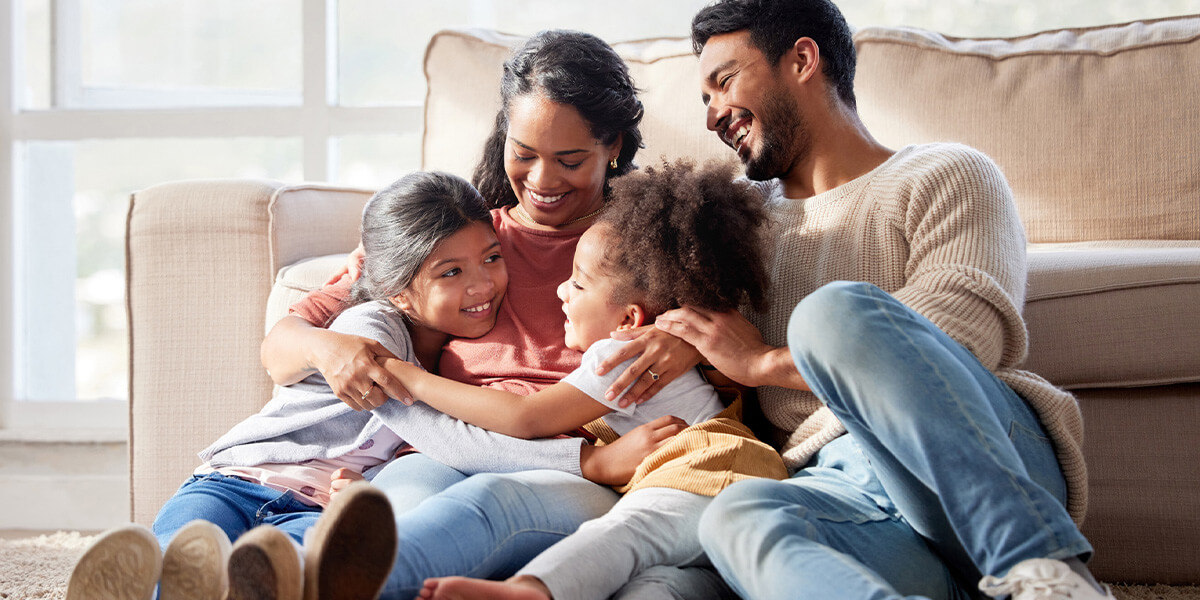 Family on Couch